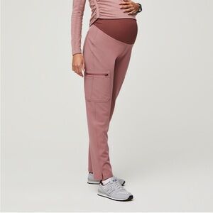 Figs Women's Maternity Pants in Mauve